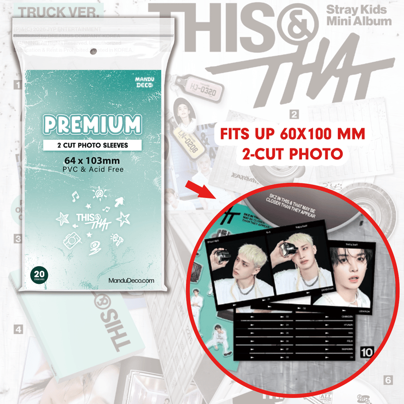 LIMITED EDITION: PREMIUM 2 CUT PHOTO SLEEVES (64X103MM)