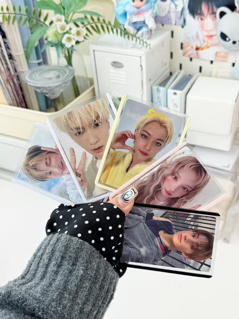 PVC-FREE PREMIUM COLORED FRAME PHOTOCARD TOPLOADERS - RAINBOW
